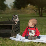 foto bebe con cachorro